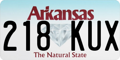 AR license plate 218KUX