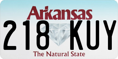 AR license plate 218KUY