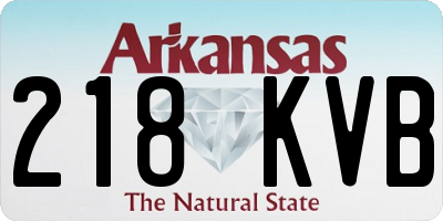 AR license plate 218KVB