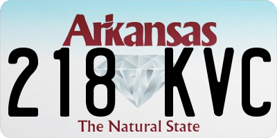 AR license plate 218KVC