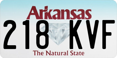 AR license plate 218KVF