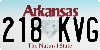 AR license plate 218KVG