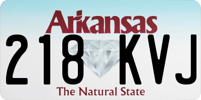 AR license plate 218KVJ