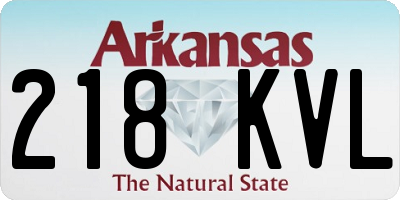 AR license plate 218KVL