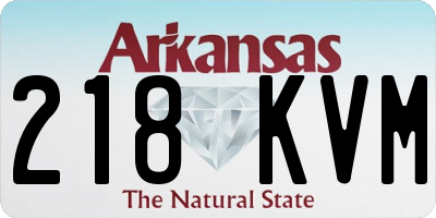 AR license plate 218KVM