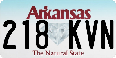 AR license plate 218KVN