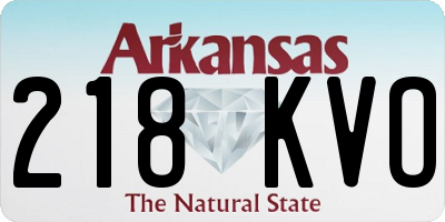 AR license plate 218KVO