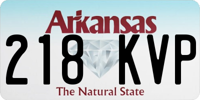 AR license plate 218KVP