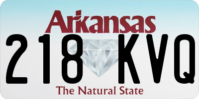 AR license plate 218KVQ