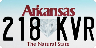 AR license plate 218KVR