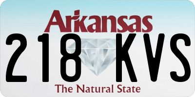 AR license plate 218KVS