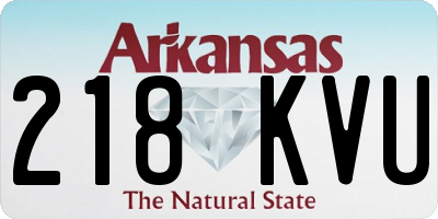 AR license plate 218KVU