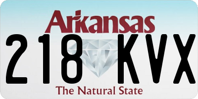 AR license plate 218KVX