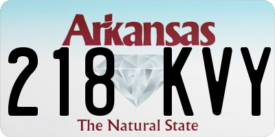 AR license plate 218KVY