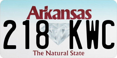 AR license plate 218KWC