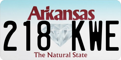 AR license plate 218KWE