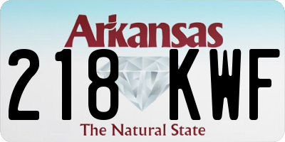 AR license plate 218KWF