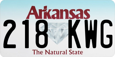 AR license plate 218KWG