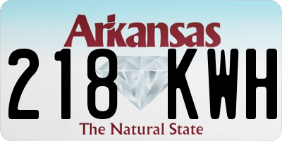 AR license plate 218KWH