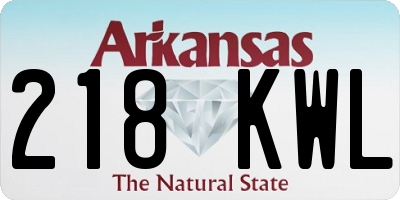 AR license plate 218KWL