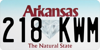 AR license plate 218KWM