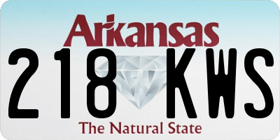 AR license plate 218KWS