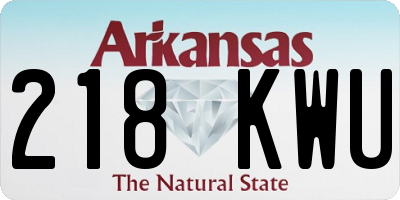 AR license plate 218KWU
