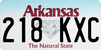AR license plate 218KXC