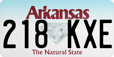 AR license plate 218KXE