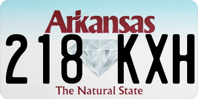 AR license plate 218KXH
