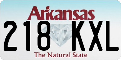 AR license plate 218KXL