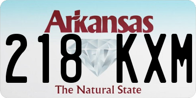 AR license plate 218KXM