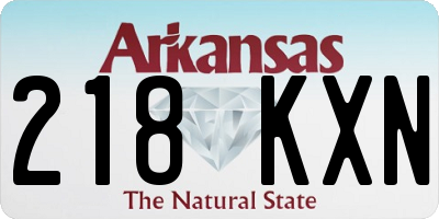 AR license plate 218KXN