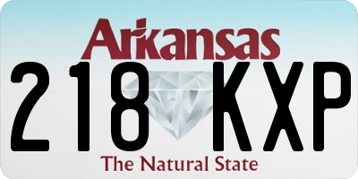 AR license plate 218KXP