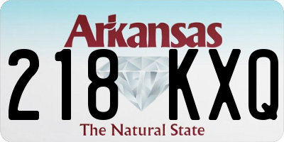 AR license plate 218KXQ