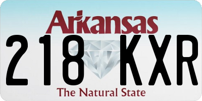 AR license plate 218KXR