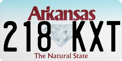 AR license plate 218KXT