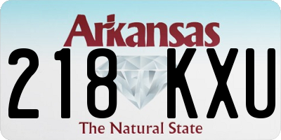 AR license plate 218KXU