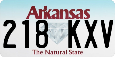AR license plate 218KXV