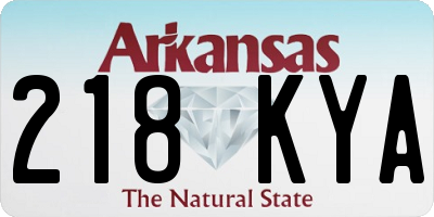AR license plate 218KYA