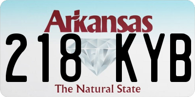 AR license plate 218KYB