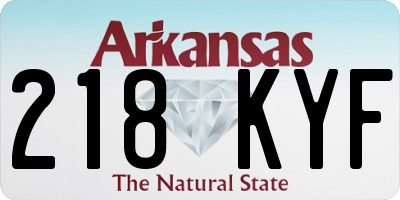 AR license plate 218KYF