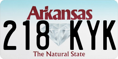 AR license plate 218KYK