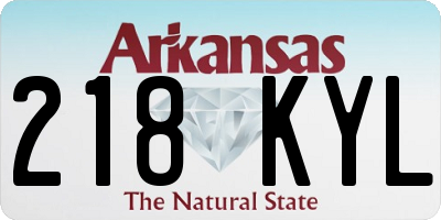 AR license plate 218KYL