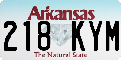 AR license plate 218KYM