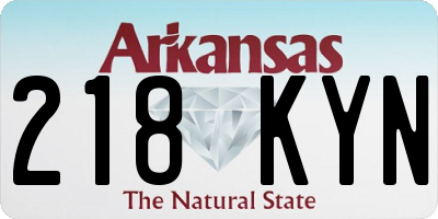 AR license plate 218KYN