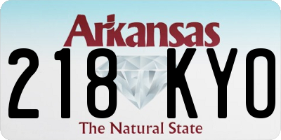 AR license plate 218KYO