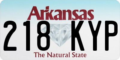 AR license plate 218KYP
