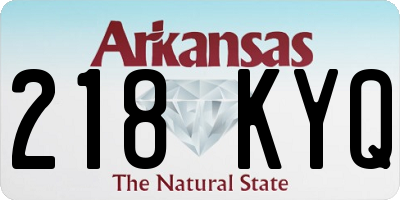 AR license plate 218KYQ