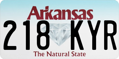 AR license plate 218KYR